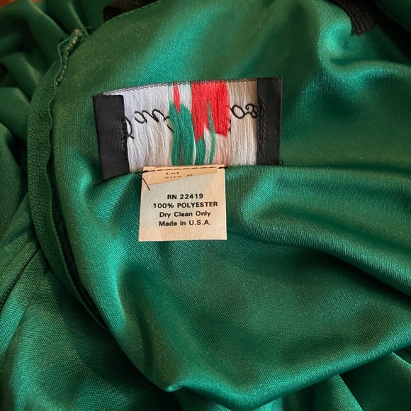 David Rose vintage green wrap-look zip closure long sleeve midi dress Size 8. - Picture 12 of 12